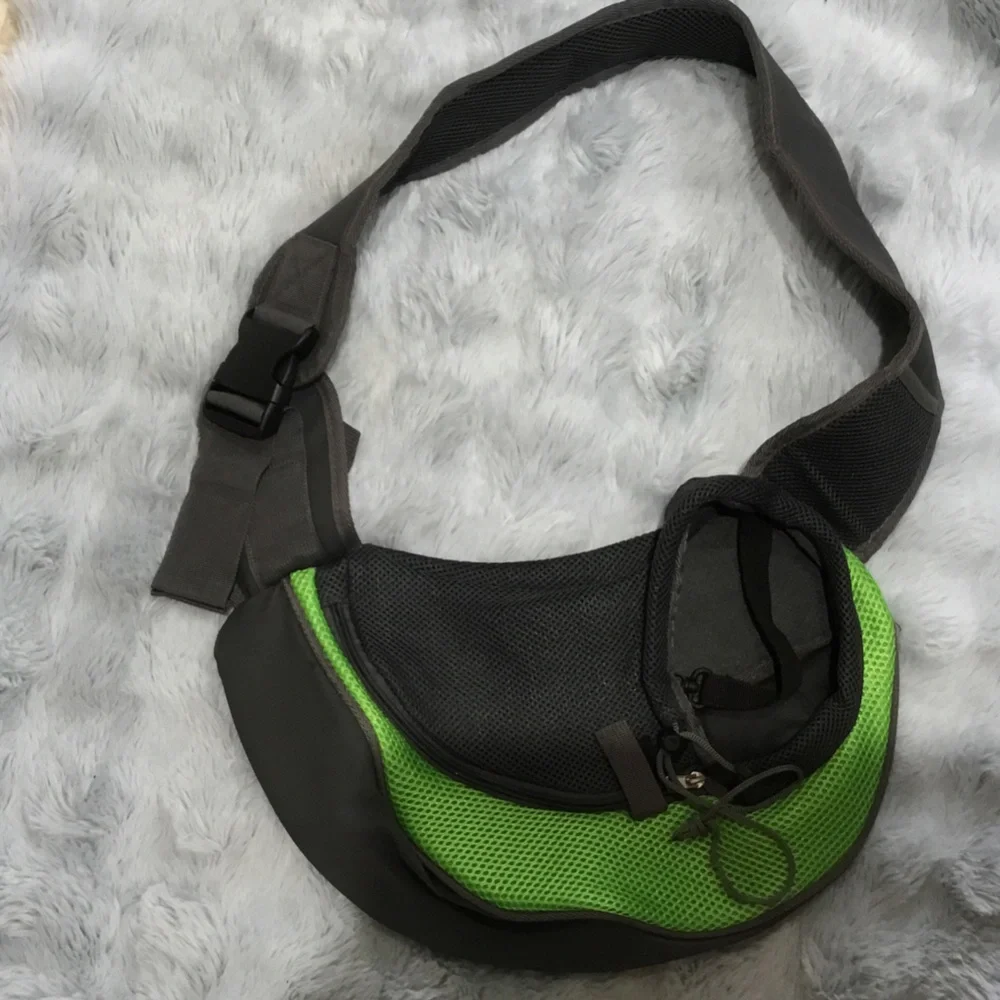Dog green and Gray Crossbody Sling Bag - Cozy Carry